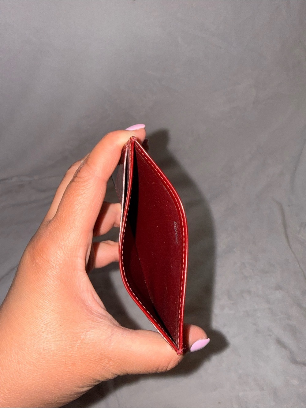 Cartier "Happy Birthday" Card Holder in Burgundy/red Patent Leather - Picture 11 of 13